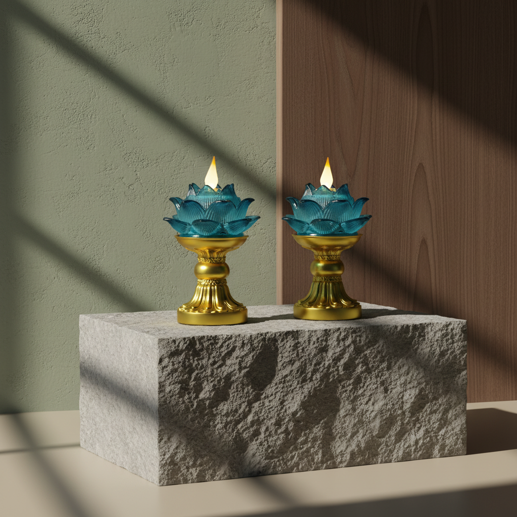 Lotus Mini Bloom Lamp（Real-Flame™ 3D Wick）