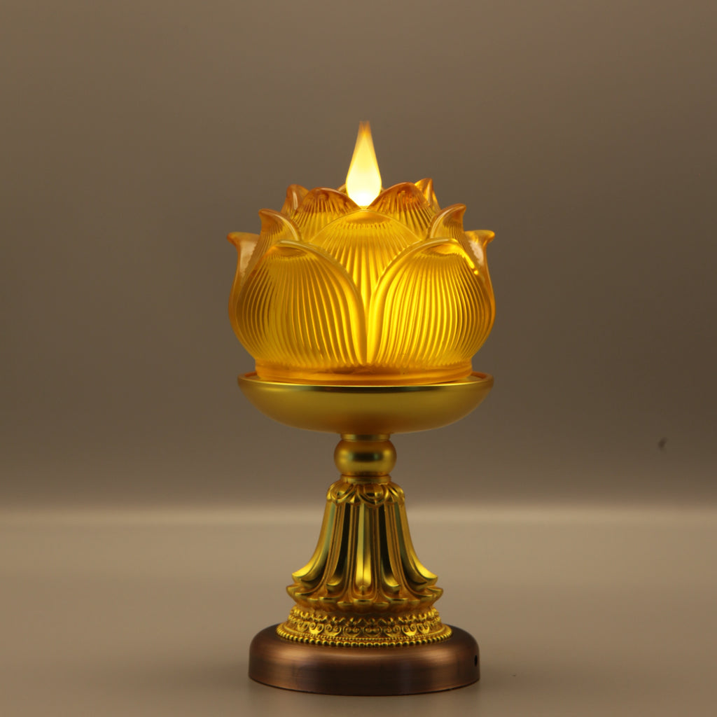 Lotus Bud Lamp（Real-Flame™ 3D Wick）