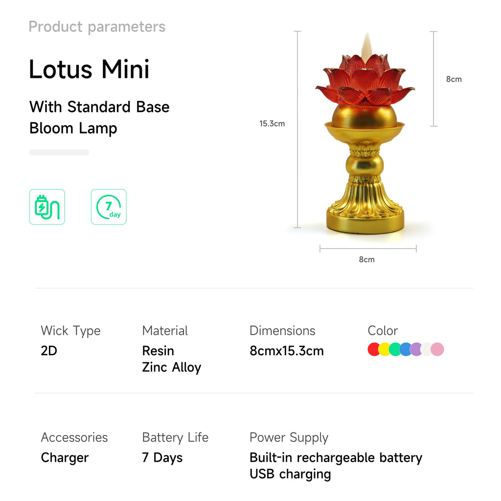 Lotus Mini With Standard Base Bloom Lamp