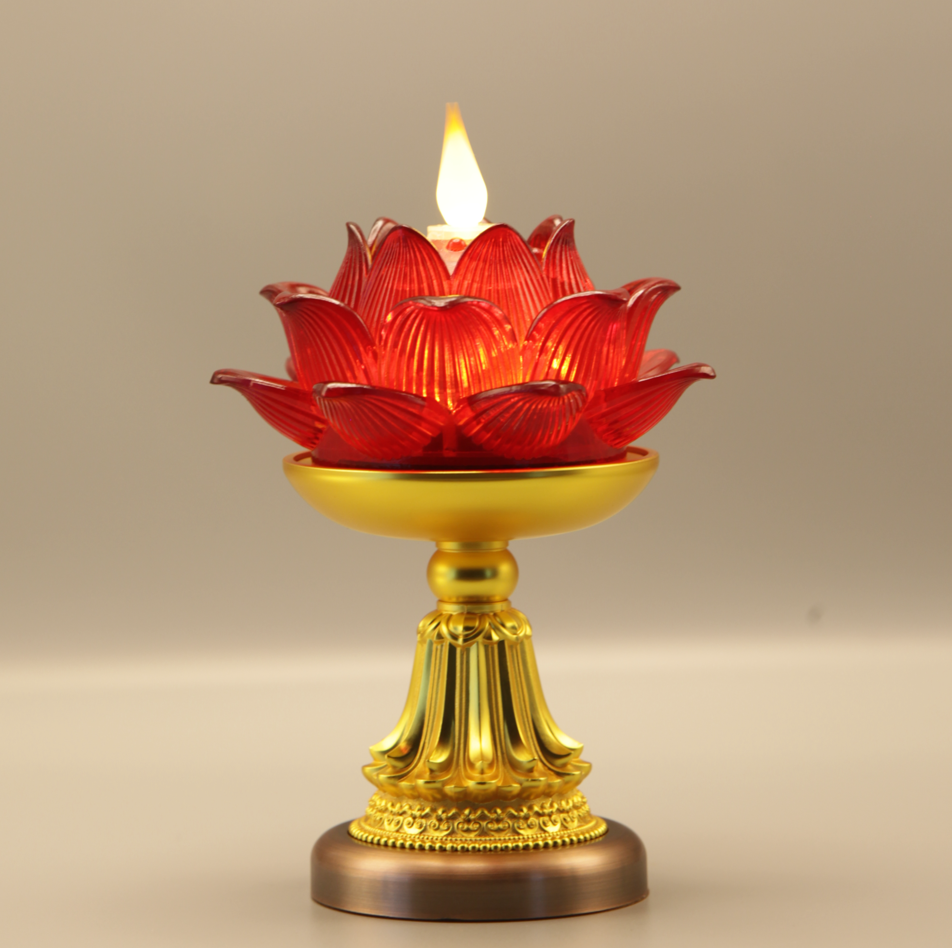 Lotus Bloom Lamp（Real-Flame™ 3D Wick）
